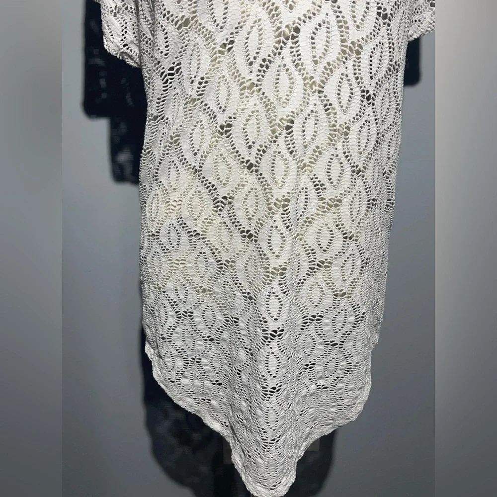 Jordan Taylor White Lace Hooded Cover-Up - Picture 7 of 12